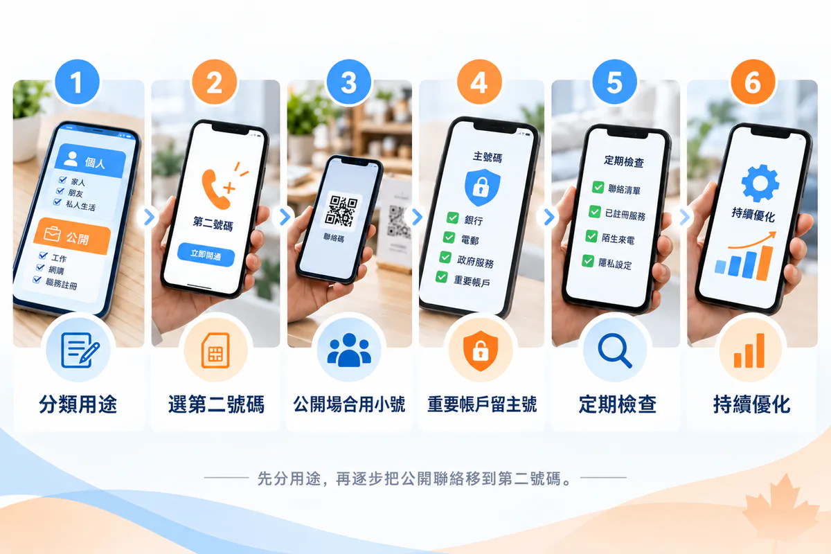 六步建立公私號碼分流:分類用途、選第二號碼及定期檢查
